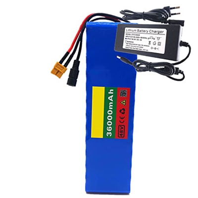 E-Bike Batería De Iones De Litio 48V 36Ah Batería de Bicicleta Eléctrica con 54.6V 2A Cargador Y BMS,para Scooter eléctrico ebike Power Battery 48V 36
