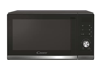 Candy New Timeless CMGA23TNDB, Microondas con Grill, 23L, 1400W, 6 Niveles de Potencia, Digital, 8 Funciones, Bloqueo Seguridad, Plato 27CM, Grill Rac