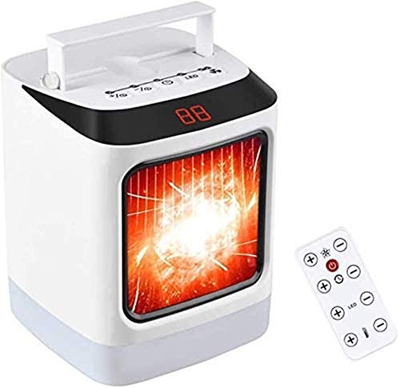 Heater Electric Ceramic Space Heater Portable Fan Heaters Fan Heaters with Remote Control with 7-Color Night Light for Home Bedroom Office Garage Pers
