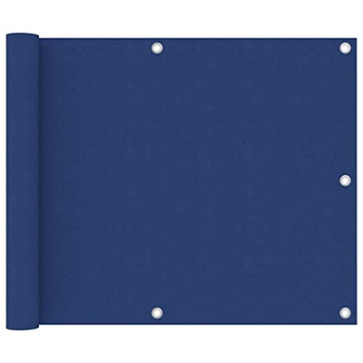 Balcón Pantalla Azul 75x300 cm Tela Oxford, Césped y Jardín,Vida al aire libre,Sombrillas y sombrillas al aire libre