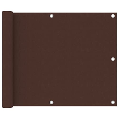 Pantalla de balcón marrón 75x300 cm Oxford Fabric,Césped y jardín,Vida al aire libre,Sombrillas y sombrillas al aire libre