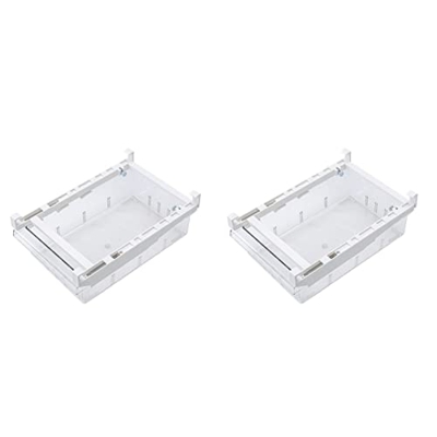 Cabilock 2 Uds. Contenedores Espacio para Alimentos Almacenamiento en El Congelador Transparente Apilable Protector de Frutas Estante para Refrigerios