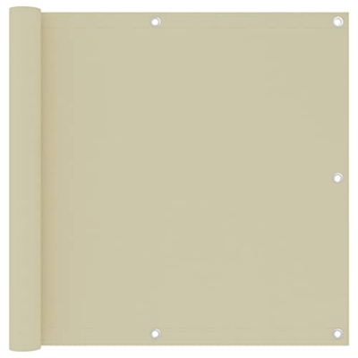 Balcón Pantalla Crema 90x300 cm Tela Oxford, Césped y Jardín,Vida al aire libre,Sombrillas y sombrillas al aire libre