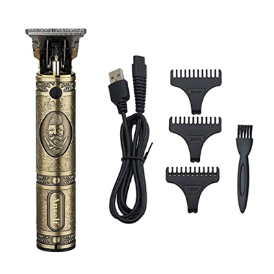 Cortapelos para hombres, Anself, kit de recortadora de cabello profesional, recortadora de cuchillas en T inalámbrica recargable para hombres, recorta