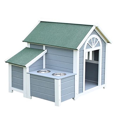 LCYDMJ Casetas para Perros De Madera Maciza al Aire Libre Refugio Grande Para Mascotas, Villa De Lujo a Prueba De Lluvia Y Protección Solar, Resistent