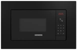 Siemens BE623LMB3 - Microondas, electrónico, Encastrable con marco, 38 cm, 20 l, 5 F, humidClean, Ap. lateral izquierda, Electrónico LED, 8 prog. auto características