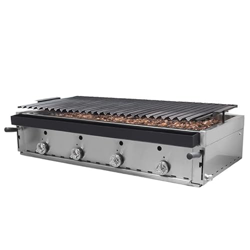 MBH - Barbacoa profesional gas eco 120 cm - Parrilla enteriza pavonada precio