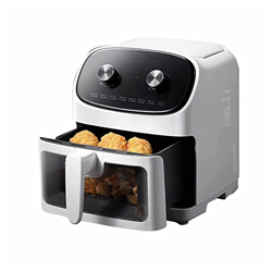 Freidora de Aire con Ventana de visualización de Vidrio, Horno de freidora de Aire sin Aceite de tamaño Familiar de Gran Capacidad, Cesta Antiadherent características