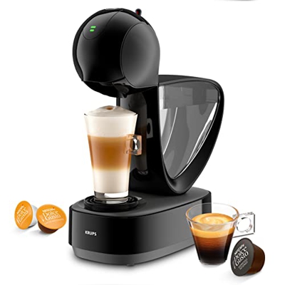 Krups Infinissima Touch Negro - Máquina de café para preparar varias bebidas, base Nescafé Dolce Gusto, alta presión de hasta 15 bares, pantalla tácti