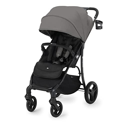 Kinderkraft ASKOY Silla de paseo hasta 24 kilos, Impermeable con protección UPF50+, Plegable, Posición tumbada, Gris