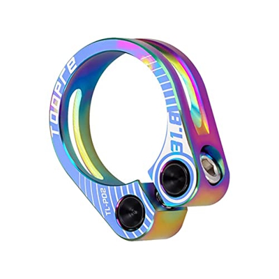 F Fityle Clip de de sillín de Bicicleta Ligera, Adaptador de Asiento, Bloqueo de liberación rápida, Abrazadera de de sillín de Bicicleta de aleación, 