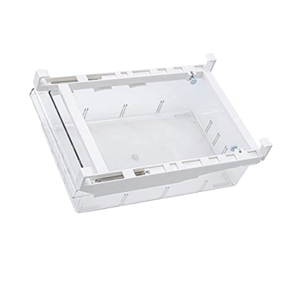 Cabilock Despensa Contenedor Transparente Hogar Congelador para Cajón Yogurt Producir Alimentos Ahorro de Vegetales Debajo del Refrigerador Retráctil 