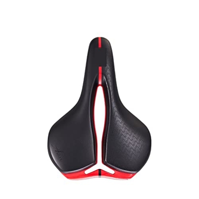 MPSSAA VL-6319 sillín de Bicicleta de Carretera MTB, sillín de Bicicleta de Cuero de Microfibra a Prueba de Lluvia, cojín de Espuma, sillín de Bicicle