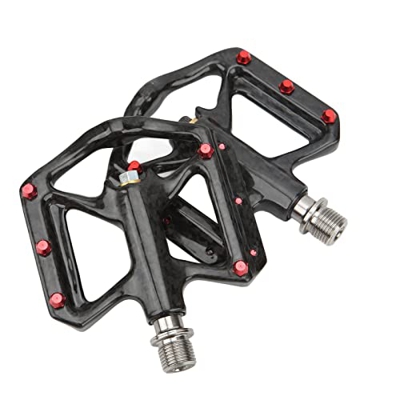 LYTDMSKY Pedal de Bicicleta de Carretera de montaña, Pedal de Eje de Titanio de Tres rodamientos de Fibra de Carbono Ligero para Bicicletas de montaña