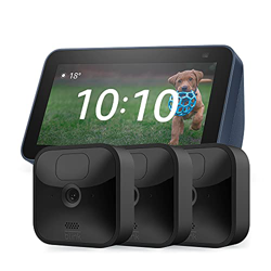 Blink Outdoor Cámara de seguridad HD (3 cámaras) + Echo Show 5 (2.ª generación, modelo de 2021), Azul precio