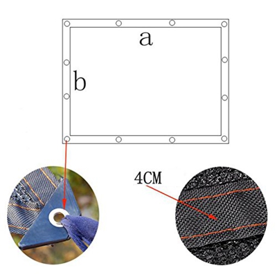 LQX Sombreado de Carpa Tarpaulin de Tela a Prueba de Lluvia en el Exterior de Espesor de Cifrado Sunshade Net Neta Aislamiento de Protección Solar Bal