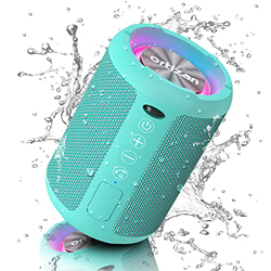 Ortizan Altavoz Bluetooth Inalámbrico con Luz LED, Mini Altavoces Portátiles Rich Bass, Bluetooth 5.0 y 15H, Altavoces Impermeables IPX6, Altavoz Blue precio