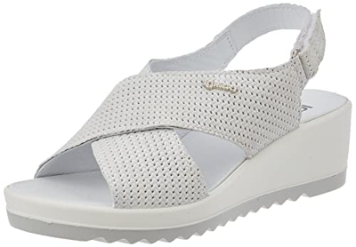 Igi&Co DCY 16667, Sandalias con cuña Mujer, Naranja y Blanco, 40 EU