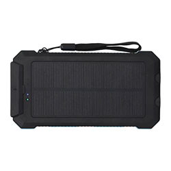 Omabeta Banco de Energía Solar, 2 Puertos X 5V 3.1a Cargador Solar 20000mAh Chip IC con Brújula para Productos Electrónicos para Uso en Exteriores en oferta