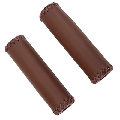 Beaswhca Cubierta de Manillar de Bicicleta de Material Alto, Cubierta de Manillar de Bicicleta de Cuero PU Retro, Cubierta de Manillar Universal Resis