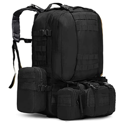 BAGZY Mochila Militar 50L Mochila Tactica 600D Oxford Impermeable MOLLE Mochila Tactical Militar 4 en 1 Mochilas de Asalto Mochila Viaje para Montañis características