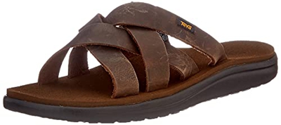 Action Sports (Teva DE) Voya Slide Leather Sandal Mens, Chanclas Hombre, Marrón (Carafe Cara), 44.5 EU