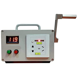 Generador de manivela manual multifuncional, cargador de alta potencia de 220V para suministro de energía de emergencia, salida de 12V CC, gran capaci precio