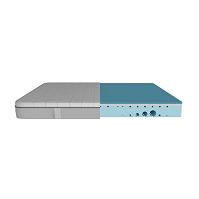 Cecotec Colchón Viscoelástico y Enfundable Flow Two 90x190. 3 Capas, Altura 21 cm, Firmeza Alta, Núcleo Perfilado de Espuma HRC+, MorphoAdapt, SoftFre