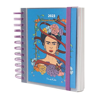Grupo Erik Agenda 2023 día página Frida Kahlo - Agenda Frida Kahlo 2023 - Agenda anual 2023 - Planner 2023 - Producto con licencia oficial, AAEDPM2301
