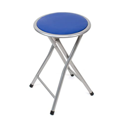 thesecrethome.es - Taburete Plegable Asiento Acolchado - Taburete de Metal - Asiento Acolchado - Ideal para Cocina, Terraza o Jardín - Diámetro 30 x A características