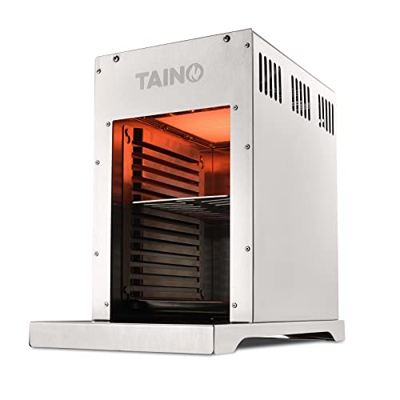TAINO Parrilla de gas para carne (800 grados, acero inoxidable), color plateado