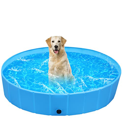 Piscina Infantil Plegable para Perros, Portátil Bañera para Niños, con Válvula de Drenaje de Agua, PVC Antideslizante y Resistente, 160 x 30 CM, Color precio