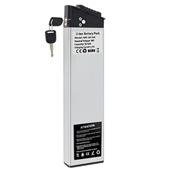 GYAM Batería De Bicicleta, 36V 48V E-Bike Batería De Litio De Carcasa De Aluminio, Batería De Bicicleta Modificada Asa De Transporte Portátil, Bloqueo características