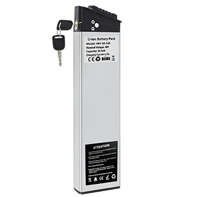 GYAM Batería De Bicicleta, 36V 48V E-Bike Batería De Litio De Carcasa De Aluminio, Batería De Bicicleta Modificada Asa De Transporte Portátil, Bloqueo