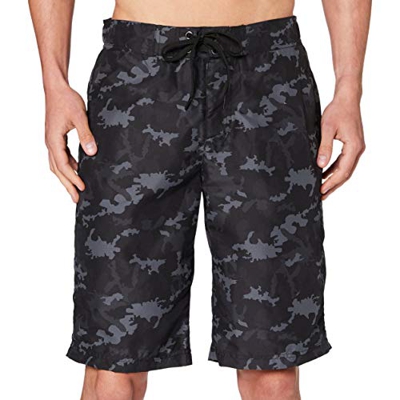 Urban Classics Badehose Board Bermuda Shorts Baador para Hombre, Black Camo, S