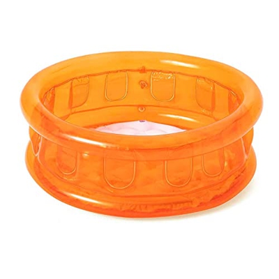 Acan Tradineur - Piscina Hinchable Infantil, Vinilo Resistente, válvula de Seguridad, 3 cámaras de Aire. Color Naranja. 64 x 25 cm (diámetro x Alto).