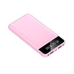 JJJ Fuente de alimentación portátil de Gran Capacidad for teléfono móvil de Gran Capacidad de 20000 mAh (Color : Pink, Size : 10000mAh) características