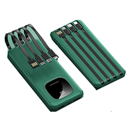 JJJ Pantalla Digital Banco de energía de 20000 MAh con Banco de energía móvil Powerbank de Gran Capacidad Incorporado (Color : Green, Size : 20000mAh) características