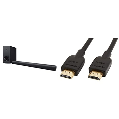 Yamaha Yas-209 Barra De Sonido con Alexa Integrada, Negro + Amazon Basics - Cable Hdmi 2.0 De Alta Velocidad Ultra HD, Compatible con Formatos 3D Y co