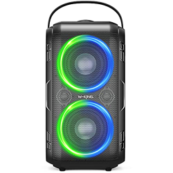 Altavoz Bluetooth Portatil Potente, W-King 80W Punchy Bass, Enormes Altavoces Inalámbricos Portátiles con Sonido de 105dB, Luces LED de Colores Mezcla características