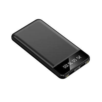 JJJ Fuente de alimentación portátil de Gran Capacidad for teléfono móvil de Gran Capacidad de 20000 mAh (Color : Black, Size : 20000mAh)