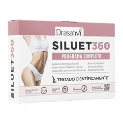 DRASANVI SILUET 360 - Programa completo - Fiit-ns® + Nopal + Picolinato de Cromo + Ácido hialurónico - Ayuda en el control de la pérdida de peso - 120 características