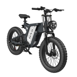 KELKART Fat Tire - Bicicleta eléctrica de montaña eléctrica de 20 x 4,0 pulgadas con batería de ion de litio extraíble de 48 V y 25 Ah y cambio Shiman características