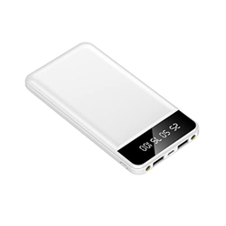 JJJ Fuente de alimentación portátil de Gran Capacidad for teléfono móvil de Gran Capacidad de 20000 mAh (Color : White, Size : 20000mAh) en oferta