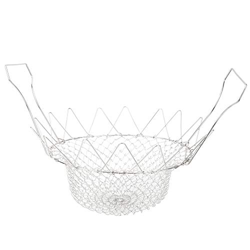 Cesta para Freír, Acero Inoxidable Enjuague Al Vapor Cesta para Freír Plegable Colador para Alimentos Fritos Suministros para Herramientas para Freír precio