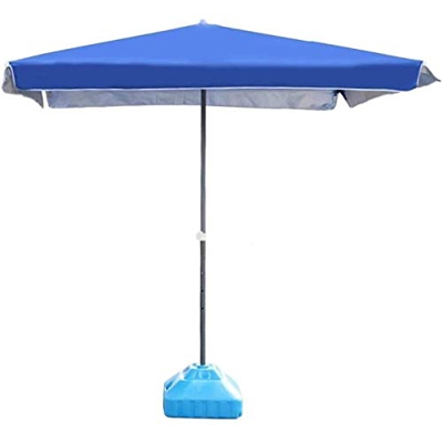 Outdoor Garden Parasols 6.5'Square Outdoor Patio Market Umbrella for Balcony Deck Garden Or Terrace Shade, 2M×2M (Color : Blue, Size : 6.5 Ft/200cm) (