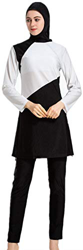 WOWDECOR - Bañador musulmán para mujer, modesto, árabe islámico, estilo burkini hijab, negro, Tag M (Ref. Bust 34.65") en oferta