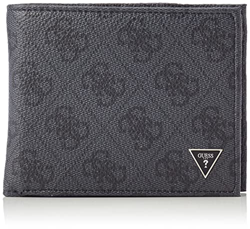 Guess Vezzola Smart Flat Billfold, Billetera Hombres, Negro, Unica precio