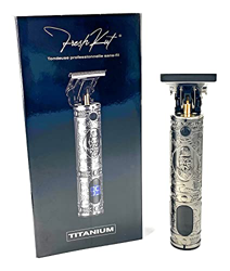 Cortapelos profesionales para cabello y barba sin cables, pantalla LED, batería recargable USB con escudo antipelos y 3 peines-(color plata) características