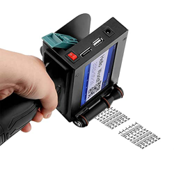 Impresora de inyección de Tinta térmica portátil, Fabricante Etiquetas portátil 4,3 Pulgadas Barra QR línea Código Lote Número de Fecha Logotipo Etiqu precio